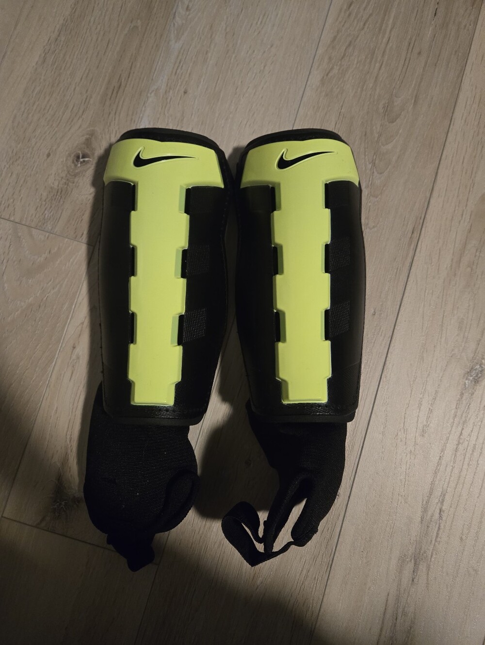 Nike Black Soccer Shin Guards with Velcro Straps